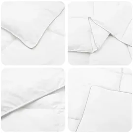 vidaXL Bettwäsche-Set Weiß 200 x 220 cm + 80 x 80 cm