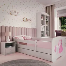 raumhirsch furniture Kinderbett mit Motiv Pferd 80 x 180 cm Holzwerkstoff weiß
