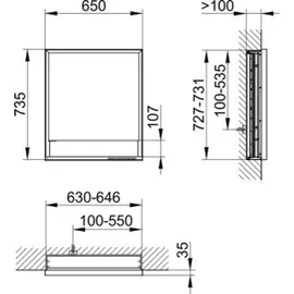 Keuco Royal Lumos 65 cm Aluminium
