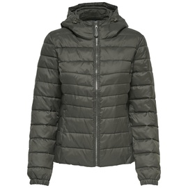 Only Damen Steppjacke ONLTAHOE HOOD JACKET Schwarz