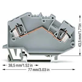 WAGO GmbH& Co. KG Durchgangsklemme 0, 08-4, 00mmq grau