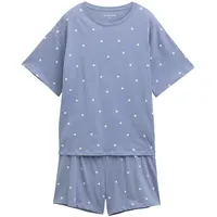 Tom Tailor Damen Pyjama-Set mit Punktemuster, blau, Gepunktet, Gr.