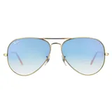 Large Metal RB3025 001/3F 58-14 polished gold/light blue gradient