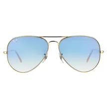 Ray-Ban Aviator Large Metal RB3025 001/3F 58-14 polished gold/light blue gradient