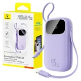 OEM Enerfill Powerbank Mit Display Und Usb-c-lightning-kabeln – Violett