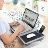 InnovaGoods InnovaGoods® Laptop-Schreibtisch mit XL-Sitzkissen Deskion, bequemes und ergonomisches Arbeiten oder Studieren mit Schreibtisch- und XL-Sitzkissendesign, ideal für Zuhause und Büro.