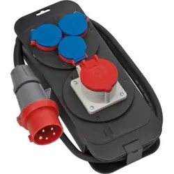 Stromstation CEE1 IP44 Stecker 400V/16A Steckdosen 1x CEE 400V/16A+3x 230V/16A