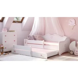 Kids Collective Jugendbett Prinzessin 80 x 160 cm Holz weiß rosa