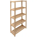 DEMA Holzregal mit 5 Böden – Regalsystem 80x30x170 cm, Stabil und Vielseitig für Aufbewahrung und Organisation