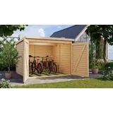 Karibu Fahrradbox Fahrradgarage 4, in verschiedenen Farben, BxTxH: 212,5x216,5x167 cm beige