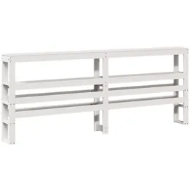 vidaXL Massivholzbett 180 x 200 cm Weiß