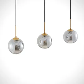 LINDBY Hiwana 3-flg. 110 cm kugelförmig grau/schwarz