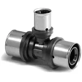 heima24 Pipetec Press-T-Stück PPSU, Mittelabgang reduziert, 26x3 - 16x2 - 26x3, KPFT261626, DVGW, TH+U,