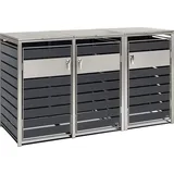 Zelsius Mülltonnenbox 3er 120 - 240 l anthrazit