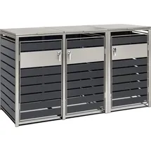 Zelsius Mülltonnenbox 3er 120 - 240 l anthrazit