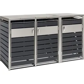 Zelsius Mülltonnenbox 3er 120 - 240 l anthrazit