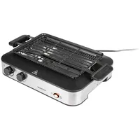 Silvercrest SILVERCREST® Multifunktionsgrill Tischgrill Grill mit Kebabfunktion 1600 Watt