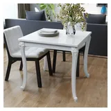 furnicato Esstisch Hochglanz-quadratisch 80x80x76 cm in Hochglanz-Weiß (1-St), Stabile Küchentisch-Variante aus MDF für Ihr stilvolles Esszimmer weiß 80 cm x 76 cm