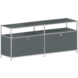 viasit Sideboard »System 4« - je 2 offene / geschlossene Fächer grau, 152.9x61.9x40.4 cm