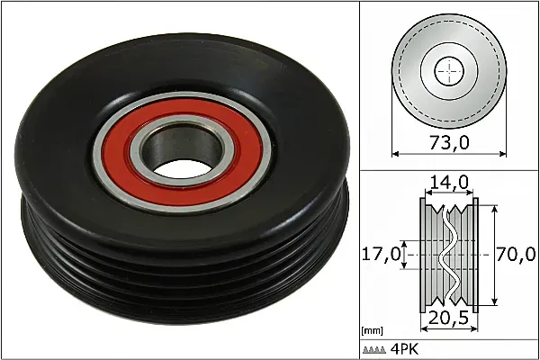 INA Spannrolle, Keilrippenriemen 531085310 für HONDA Subaru
