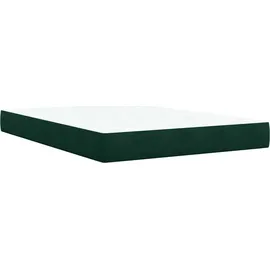 vidaXL Boxspringbett 140 x 200 cm Dunkelgrün