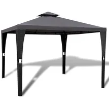 vidaXL Gartenpavillon mit Dach 3 x 3 m dunkelgrau