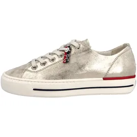 Paul Green Leder-Sneakers in Gold / 38