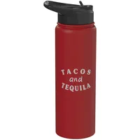 Tacos und Tequila Lustiges Tequila-Trinken, Party, Humor, Vintage-Stil Stainless Steel Insulated Water Bottle