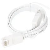 goobay Good Connections Patch Flachband Netzwerkkabel RJ45 CAT6 10m Weiss