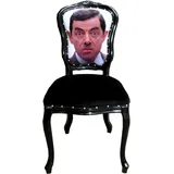 Casa Padrino Barock Luxus Esszimmer Stuhl Karikatur Design / Schwarz - Designer Stuhl - Design Möbel