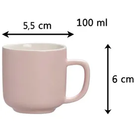 Ritzenhoff & Breker Espressotasse mit Untertasse 0,1 l Rosa