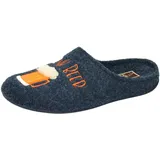 Manitu Herren Manitu-home Slippers Hausschuh, Blau, 42 EU