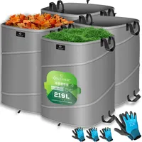 Kesser KESSER® Pop-Up-Gartensack Laubsack Gartenabfallsack inkl. Handschuhe Selbststehend mit