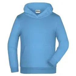 Kinder Basic Kapuzensweatshirt JN796K, himmel-blau, Größe XL - blau - XL