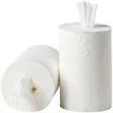 All Care Putztuchtuchrollen MINI | 1-lagig | kernlos| 12 Rollen | Papierhandtücher | weiß