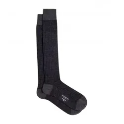 Hackett London für Herren. HMU30023 Lange Merino-Socken grau (S-M), Heimtextilien, Wolle