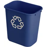 Rubbermaid Papierkorb 26,6 Liter rechteckig PE blau