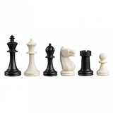 Philos 2020 - Schachfiguren Nerva, Königshöhe 76 mm, Kunststoff, schwarz/weiß