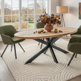 Mr. Deko Avola 180 x 76 x 90 cm oval beige/schwarz