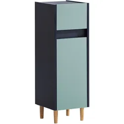 Tchibo - Kommode »Lovis« - 30x33x90,5cm - blau - Holz / Metall / Eschen-Massivholz
