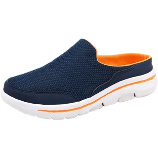 Laquieio Hausschuhe für Herren, Sommer, lustig, warm, gefüttert, Chelsea-Stiefel, modisch, rutschfest, Trekking Flash Del Dia, Dunkelblau, 48 EU - 48 EU