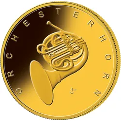 Die offizielle deutsche 50-Euro-Goldmünze "Orchesterhorn" 2020 - Prägezeichen unserer Wahl