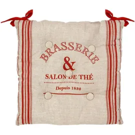 Atmosphera Stuhlgalette Bistrot 40 x 40 cm Rot