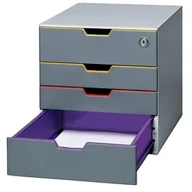 Durable Schubladenbox VARICOLOR 28 x 29,2 cm 4-tlg. grau