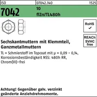 Hörger & Geßler Sechskantmutter ISO 7042 Klemmteil M8 10