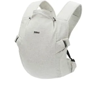 Fillikid Babytrage Natural, Hellgrau, Textil, 37x34 cm, Rückentragefunktion, Bauchtragefunktion, gepolsterter Schultergurt, Kapuze für Sicht- und Sonnenschutz verwendbar, Baby on Tour, Babytragen & Tragetücher