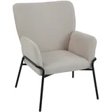 Svita FREIA Loungesessel modern mit Armlehne Cocktailsessel Polsterstuhl Beige