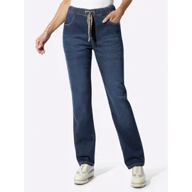 Classic Basics Bequeme Jeans CLASSIC BASICS, Damen, Gr. Normalgrößen, blau, bleached, 81% Baumwolle, 17% Polyester, 2% Elasthan, unifarben, lang, Jeans
