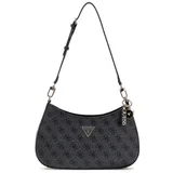 GUESS Noelle II Top Zipper Shoulder Bag Coal Logo