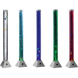 Trio Reality Leuchten LED-Wassersäule R5073-47, Kunststoff klar, titanfarbig, Farbwechsler, 5-er Set Deko-Fische